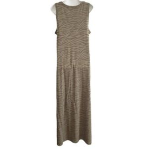 Eddie Bauer Coast and Climb Maxi Dress Green Camo Tiger Stripe